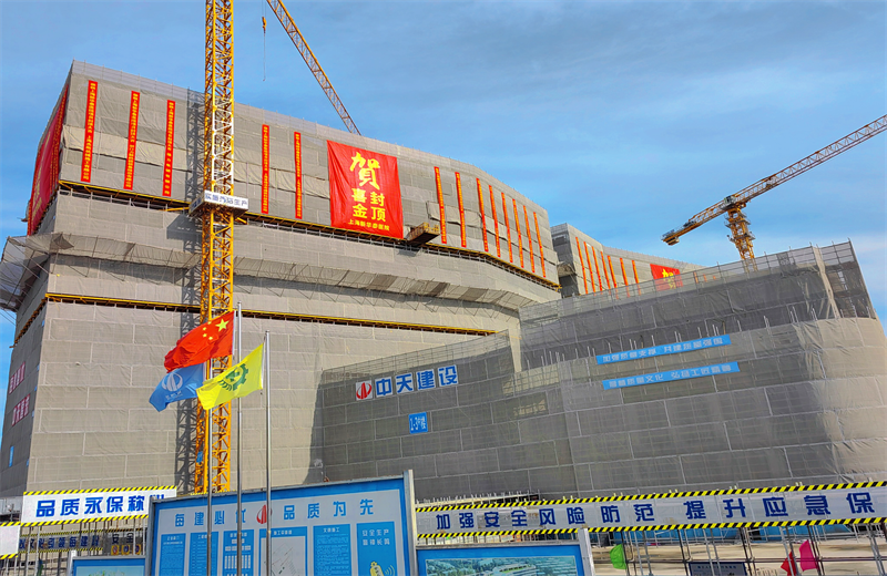 2024年10月30日，J9九游三建上海新华泰医院项目主体封顶。